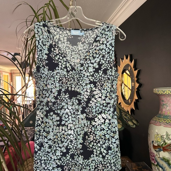 Denver Hayes Floral Short Sleeve Top - Black and White M - Picture 10 of 14